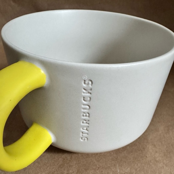 Starbucks 2017 Wink 14oz/414ml Coffee Mug with Yellow Handle. - Picture 3 of 5